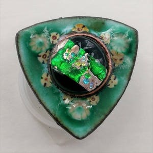 Large Enameled Shank Button 2017 B-74