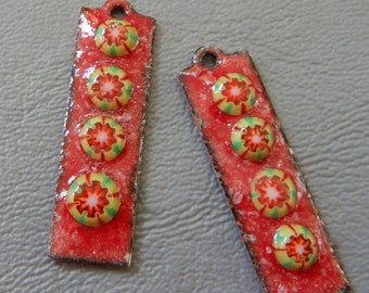 Enamel Jewelry Findings: Christmas Candy 2022 F-610