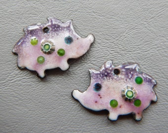 Enamel Earring Hedgehog Earring Findings 2020 F-744