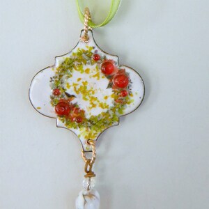 Hand Enameled Christmas Tree Ornament