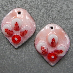 Enameled earring pair  Large Drop shape  shape  2023 F-813