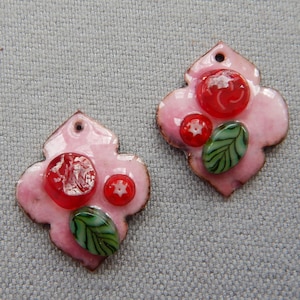 Enamel Jewelry Findings Moorish Tile Shape Single Hole version  2022 F-650