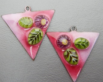 Enamel Jewelry Findings- Big Bold Triangle Drops 2023 F-837