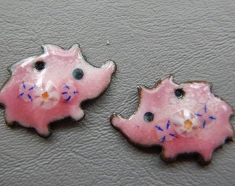 Enamel Earring Hedgehog Earring Findings 2020 F-719