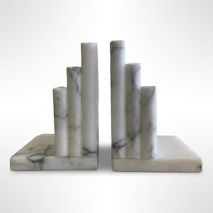 Vintage Italian Grand Tour Marble Bookends - Pair