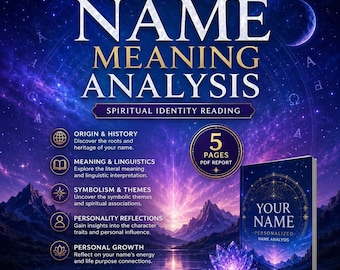 Name Character Analysis PDF Report | Personalized 5-Page Spiritual Identity Reading