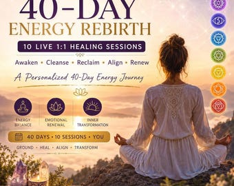 Energy Rebirth Program for 40-Day | 10 Live Distance Healing Sessions | Chakra Balancing & Alignment