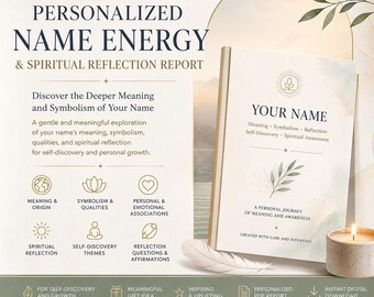 Personalized Name Energy & Spiritual Reflection Report | Meaning, Symbolism and Self-Discovery PDF