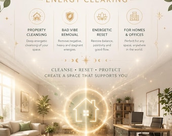 Distant Home Energy Clearing, Property Cleansing, Energetic Reset (Digital PDF Report)
