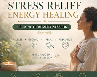 Remote Energy Healing Session for 30-Minute | Stress Relief, Grounding, Relaxation (Online)