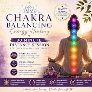 30-minütige Chakra-Balancing-Fernbehandlung | Energieheilung aus der Ferne, spirituelles Wohlbefinden