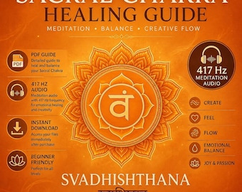 Guia de Cura do Chakra Sacral em PDF com Áudio de Meditação em 417 Hz (Download Digital)