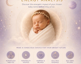 Future Baby Name Energy Analysis, Custom Numerology Reading for Newborns, Expectant Mom Pregnancy Gift