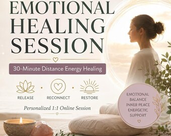 Emotional Healing Session | 30-Minute Distance Energy Therapy | Trauma Release  | Online Spiritual Wellness