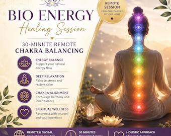 Bio Energy Healing Session | 30-Minute Remote Chakra Balancing, Spiritual Wellness
