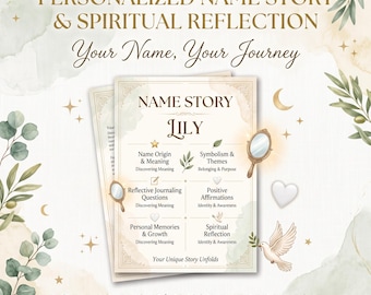 Personalized Name Story Reflection PDF | Origin, Meaning, Journey (Digital Download)