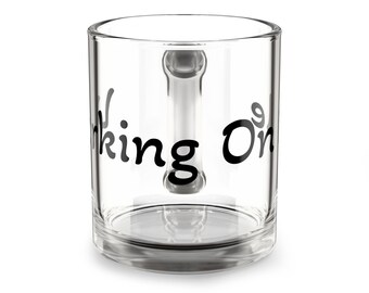 Divertida taza de cristal "Trabajando en mí": ideal para regalos de oficina, amantes del café, artículos para el hogar, tazas de té, regalos de broma y humor.
