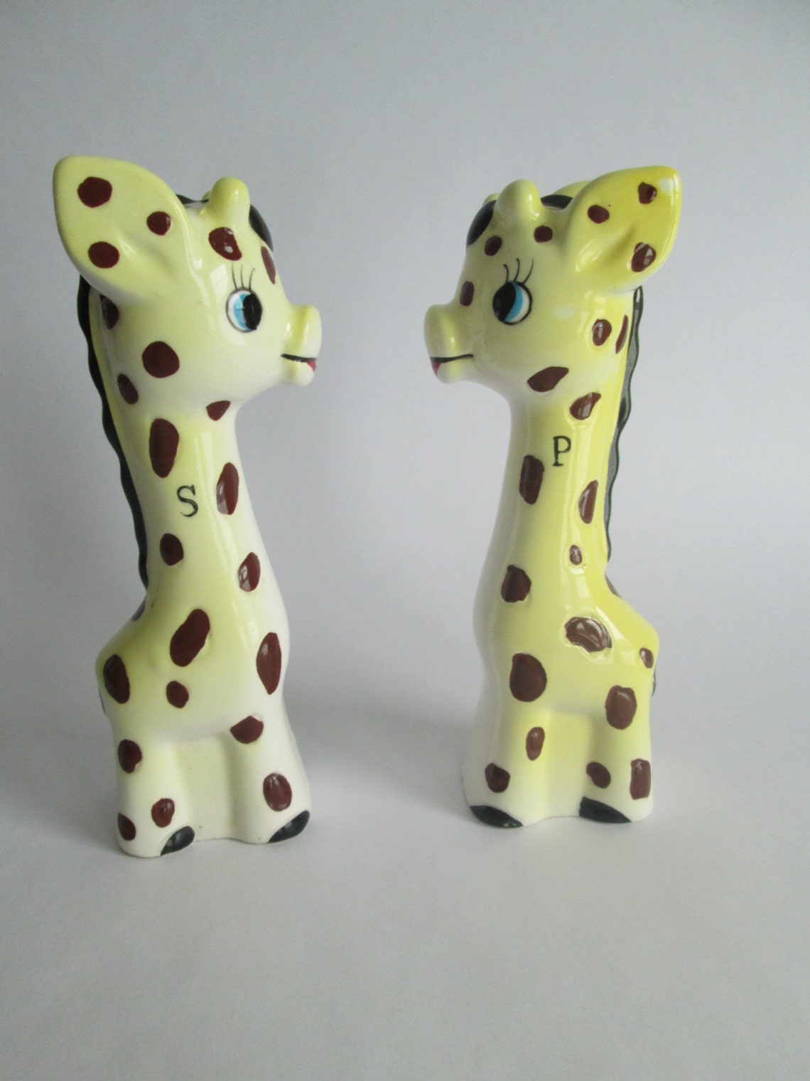 Vintage Giraffe Salt and Pepper Shakers Japan anthropomorphic Etsy