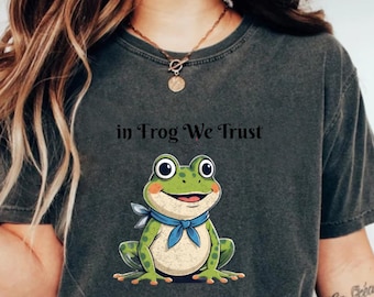 Camiseta "En Frog Confiamos", Camiseta de activismo con humor político