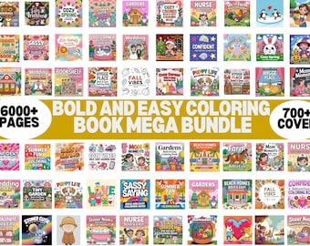 Bold And Easy Coloring Book Mega Bundle | 6000+ Pages Printable Coloring PDF