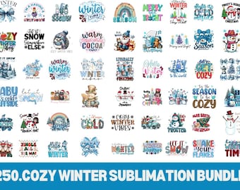 Cozy Winter Sublimation Bundle, Girly Winter Vibes Coquette Bow North Pole Social Club Happy Winter Holiday Blessings Cold Outside Designs