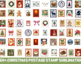 Vintage Christmas Clipart Bundle: Retro Santa, Snowman, Tree (PNG Digital Download)