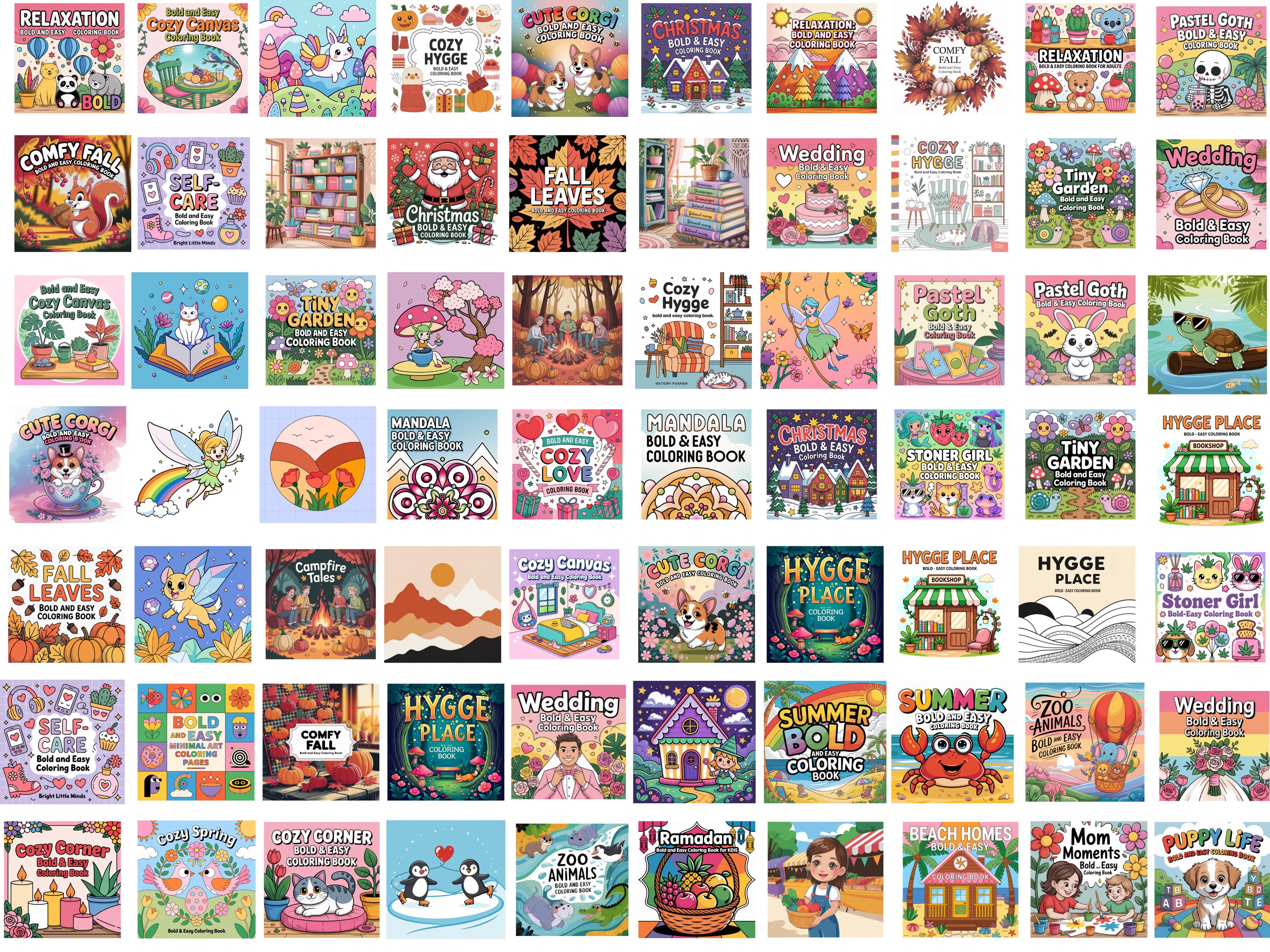 Bold and Easy Coloring Book Mega Bundle | 6000+ Pages Printable ...