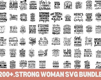 Strong Woman SVG Bundle, Empowerment Quotes, Cricut & Silhouette Designs (Digital Download)