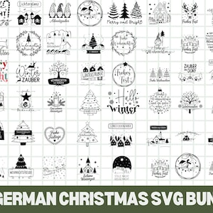 German Christmas SVG Bundle, Holiday Baking Quotes (Digital Download)