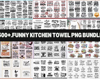 Funny Kitchen Quotes PNG Bundle, Baking & Cooking Sublimation Designs (Digital Download)