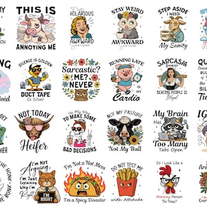 Funny Sarcastic Sublimation Png Bundle, sublimation designs, sarcastic png, sarcastic png, bundle, sarcastic quotes, adult humor png