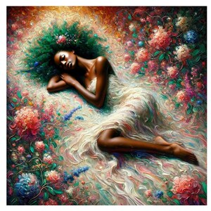 Rest like a Goddess Afrocentric Digital Art