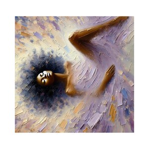 Lavender – Abstract Black Woman Digital Art Print | Soft Feminine Power Wall Decor