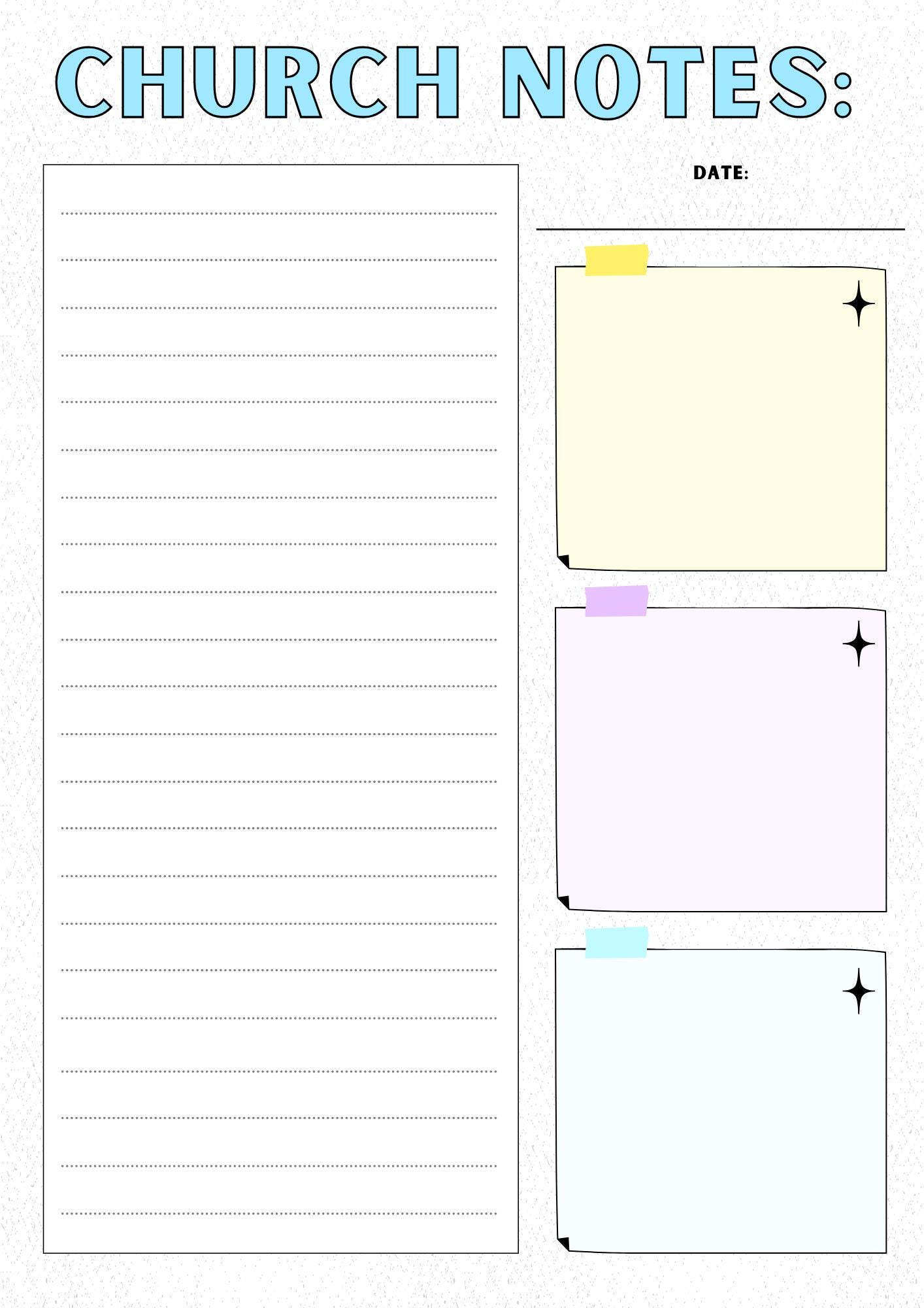 Church Notes - Etsy