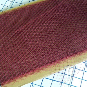 burgundy veil - wine veiling - burgundy birdcage veiling