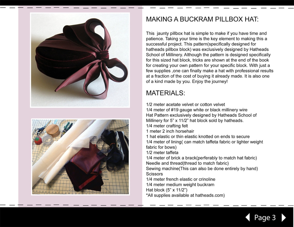 How to Make a Pillbox Hat Etsy