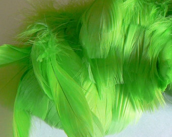 lime goose nagoire - green goose feathers - lime green feathers