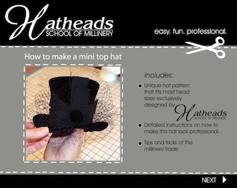 How to make a mini top hat pdf E-book pattern