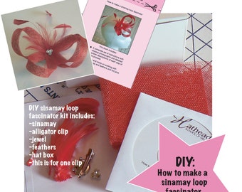 How to make a sinamay loop fascinator kit - cd hat making fascinator kit - diy sinamay kit
