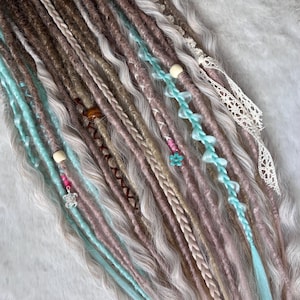 Ombre Crochet Dreadlock Extensions: Brown, Blonde, Blue, Pink Synthetic Faux Locs