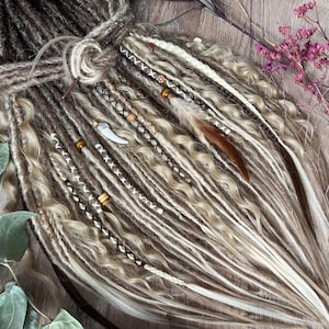 Ombre Brown to Blonde Crochet Dreadlock Extensions: Boho Braids with Beads