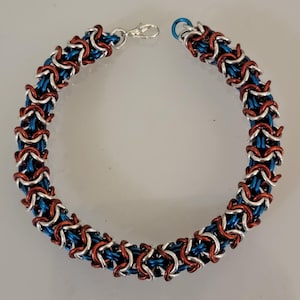 Handmade U.S.A. Inspired Turkish Roundmaille Chainmaille Bracelet
