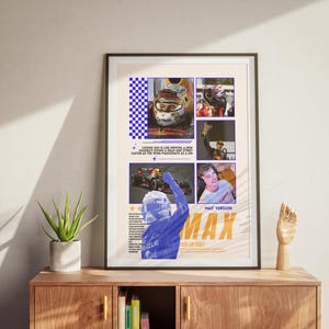 Max Verstappen Formula 1 Poster, Red Bull F1 Digital Wall Art, Modern Racing Decor for Motorsport Fans