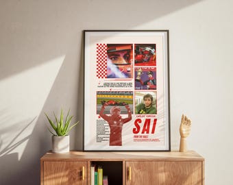 Carlos Sainz F1 Poster: Ferrari Racing Wall Art (Digital Download)