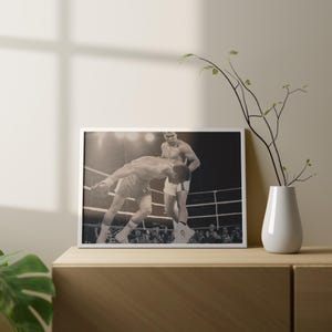 Muhammad Ali and George Foreman Rumble In The Jungle Poster, Boxing Legend Printable Wall Art, Iconic Sports Wall Decor for Gym or Man Cave