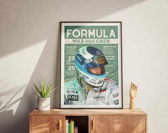 フィンランドの元レーシングF1ドライバー、ミカ・ハッキネンの直筆
