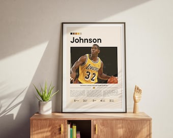 マジック ジョンソン ポスター、NBA ポスター、スポーツ ポスター