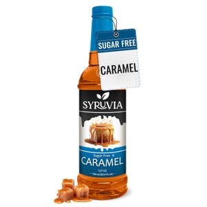 Syruvia Sugar Free Caramel Syrup for Coffee 25.4 fl oz Premium Coffee Flavoring Syrup