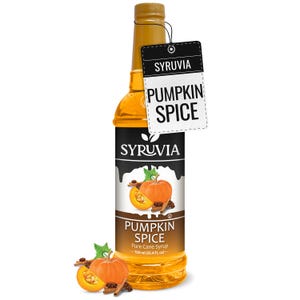 Syruvia Pumpkin Spice Syrup for Coffee 25.4 fl oz Premium Coffee Flavoring Syrup
