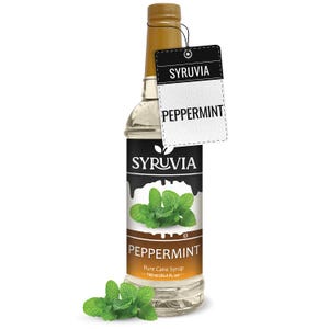 Syruvia Peppermint Syrup for Coffee 25.4 fl oz Peppermint Flavored Coffee Syrup